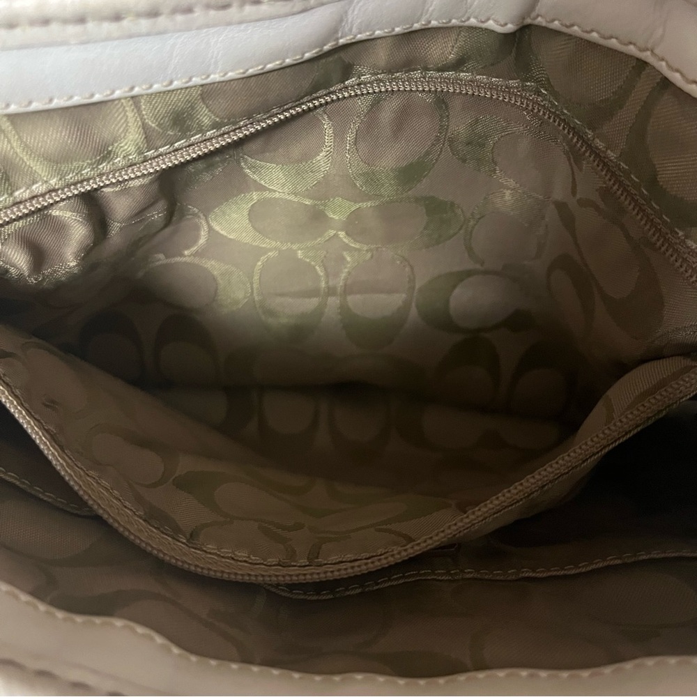 COACH Legacy M05k-105 Natural Straw Leather purse Shoulder bag Brass Read - Picture 13 of 13